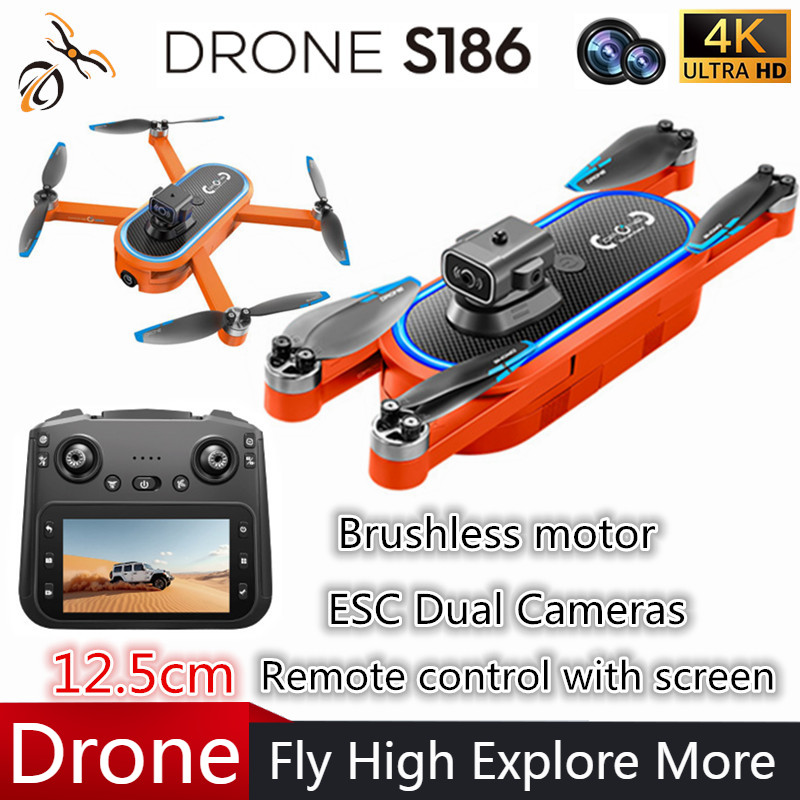 Drone Camera With Gimbal - 2025 S186 드론 전문가용 4K HD