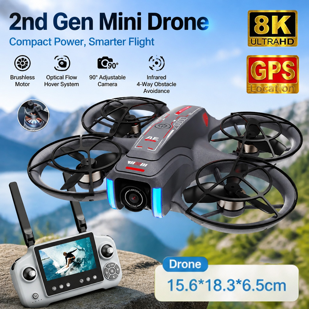 Drone Camera Night Vision - 새로운 2세대 AE21 GPS 드론 전문가용