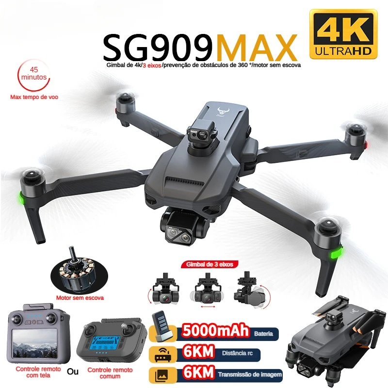 Drone Camera With Gimbal - ZLL SG909 SG909MAX 전문 드론 4K
