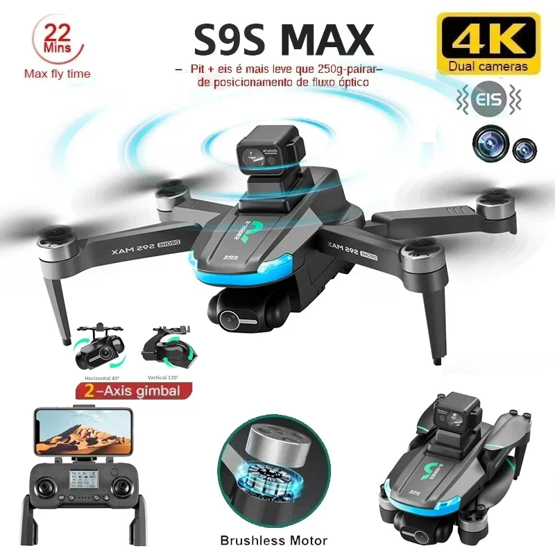 새로운 S9S MAX 미니 드론 4K 2축 PTZ HD - Drone Camera With Gimbal 리뷰 및 가격