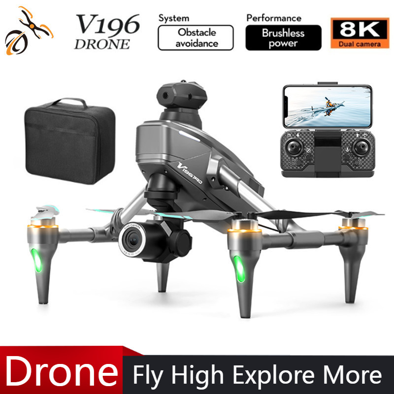 2025 V196 자동 장애물 회피 드론 8K HD 카 - Drone Camera With Gimbal 리뷰 및 가격